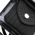 Black Crossover Bag with Black Edging